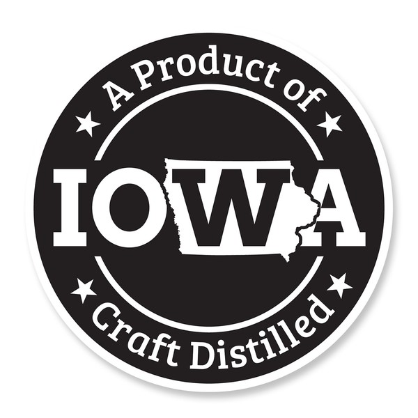 Design by Come to me titled "Made in Iowa Sticker for North 40 Vodka"