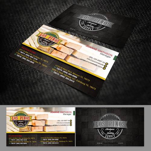 Los Pinos Hardware & Building Supply Business Card Contest! Design by oeingArtMindZ