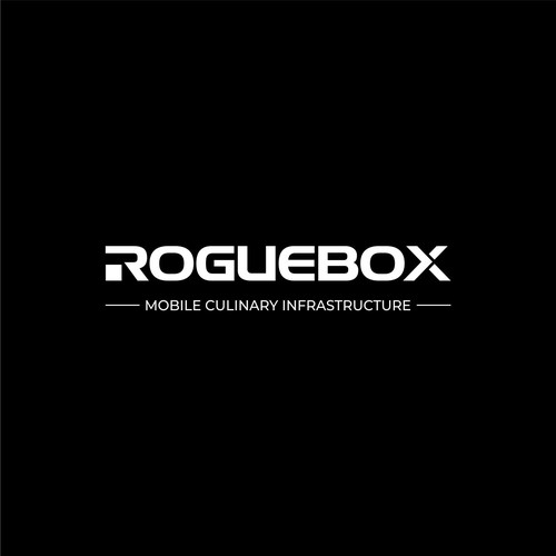 "RogueBox – Minimalist Luxury Logo for High-End Culinary Infrastructure Brand" winning Product label