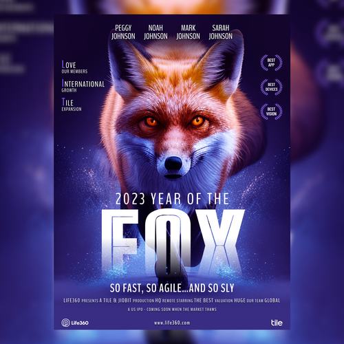 Life360 2023 Year of the Fox Poster Design by Designer Anuragd