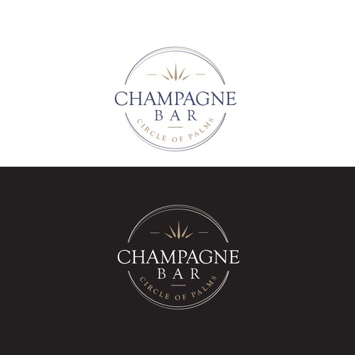 Luxury and modern Champagne Bar logo Design by alediba