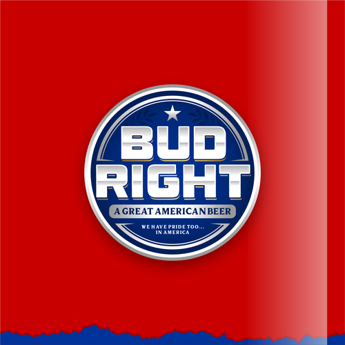 Bud Right.  The great new American Beer for good ol' fashioned American beer drinkers. Design by Voos Studio