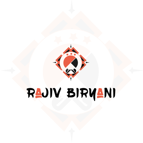 Indian Food Cloud Kitchen Logo Design, Rajiv Biryani Réalisé par O | C R E A T I V E™