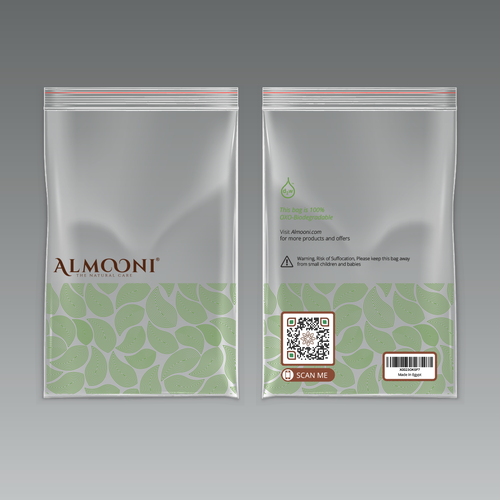 Design a simple yet elegant polybag packaging for our loofah brand Design by Nabaws