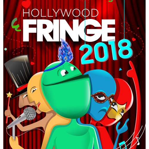 Guide Cover for the 2018 Hollywood Fringe Festival Design by Dezintrend1
