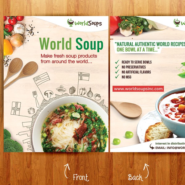 Design by The Thinking Hats titled "Soup Flyer"