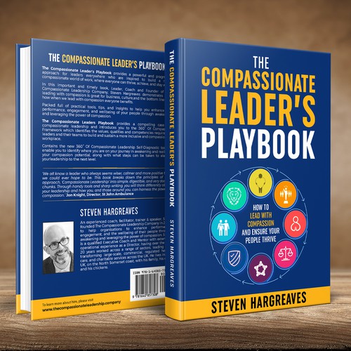 Compassionate Leadership Book Needs Practical Cover Design Design by Sam Art Studio