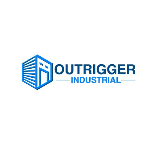 Rugged logo for a new industrial real estate development company called OUTRIGGER. Design by oceandesign