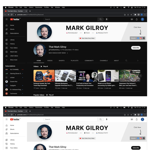Designs | YouTube creator with a quirky niche needs branding help ...