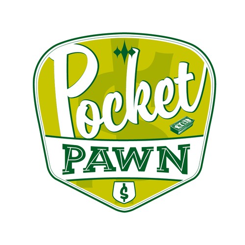 Create a unique and innovative logo based on a "pocket" them for a new pawn shop. Design by MW Logoïst♠︎