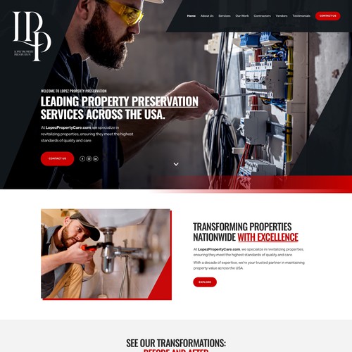 Design a Modern Property Preservation Website Company Design by keilaMaria