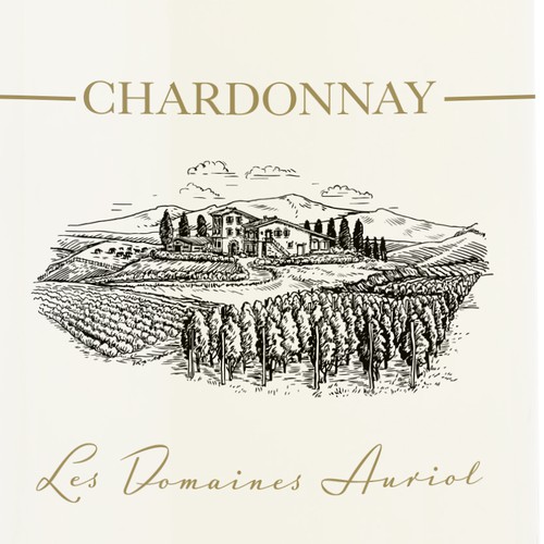 Burgundy Type Label / Chardonnay Design by siggyboy