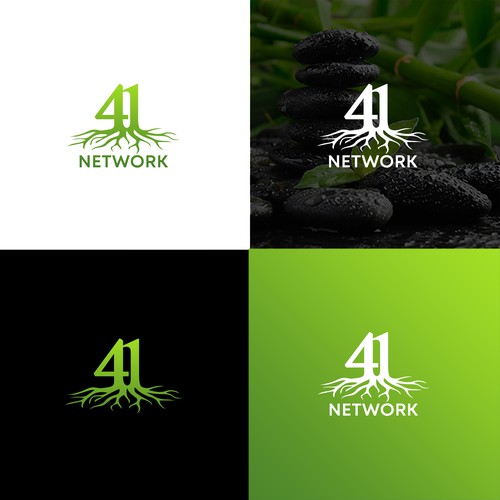 4:1 Network Logo Design Design by medinaflower