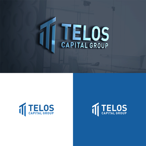 Professional, modern style logo with either "Telos" or "Telos Capital Group" written next to it roughly the same size Design by duatigade