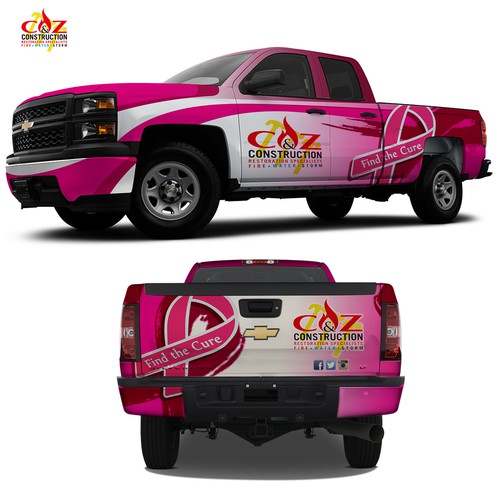 Breast Cancer Awarness Truck! Design by Konstantin Graphics