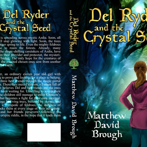 Create an eye catching book cover for middle grade fantasy adventure, Del Ryder and the Crystal Seed Design von : Elementi.studio