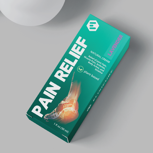 Design Pain Relief Cream Packaging por tiger!