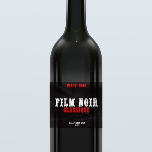 Movie Themed Wine Label - Film Noir Classique Design por kanamekura