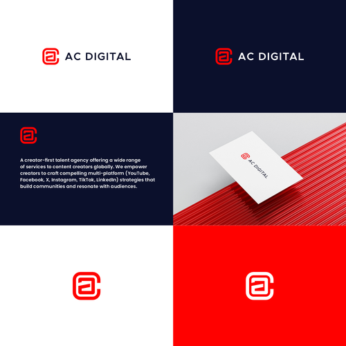 A new content creator first talent agency logo & brand guide Design by Delmastd