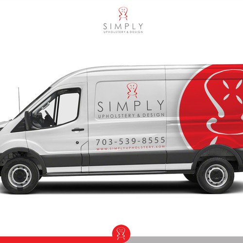 2015 Ford Transit250 Partial Wrap for an Upholstery Shop Car, truck