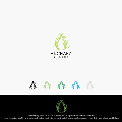 Archaea Energy Logo Design by hand