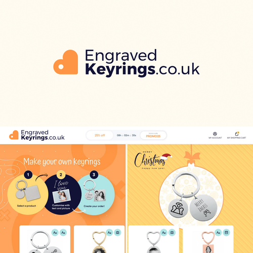Fresh and clean Logo for Personalized Keyrings website Diseño de gaidenko