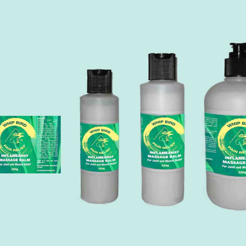 Create the next product label for Whipbird Pain Relief Pty Ltd Design by epokope