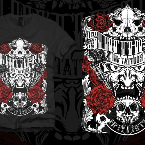 t-shirt design for Southern ink tattoos Design by vvonnabe