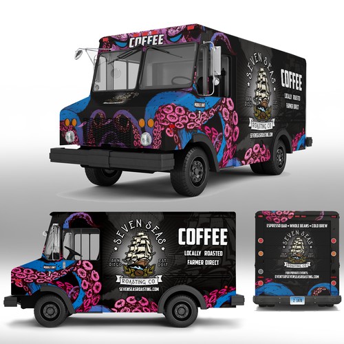 コンペ「Coffee Truck Design - Mobile Unit 7」のデザイン by J.Chaushevさん 