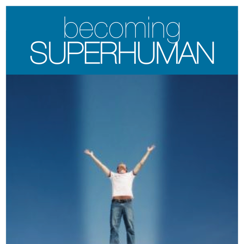 "Becoming Superhuman" Book Cover Diseño de ilix