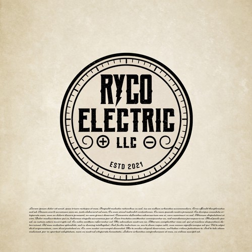 Vintage Electrical logo design Design by Nikola 81