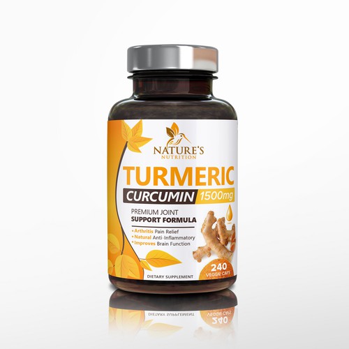 Nature's Nutrition needs a "beautiful label" for its Turmeric Extract bottle Design by DesignSBS