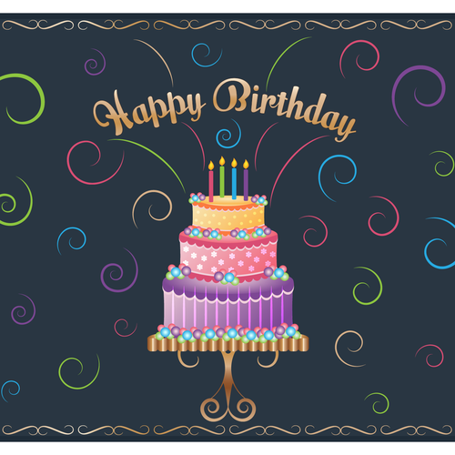 Create cool birthday card designs! Design by RedLogo