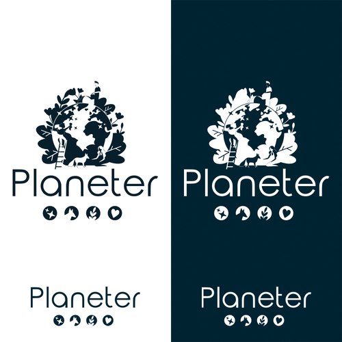 Create an inspiring logo for Positive Planet People Design by Ameline Studio