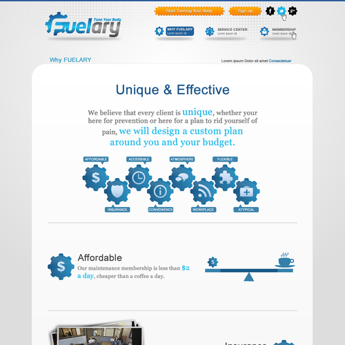 Create the next website design for Fuelary Réalisé par Dincher