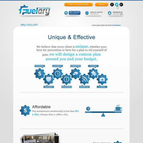 Create the next website design for Fuelary Diseño de Dincher