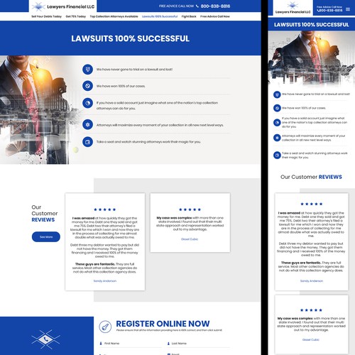 Debt Collection Website Design by Creative GS