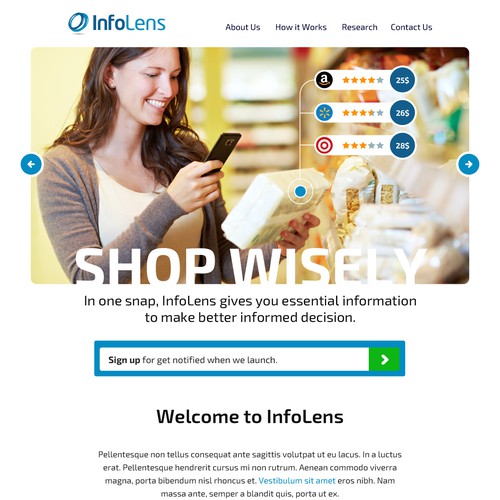 InfoLens Landing Page Contest デザイン by 2ché