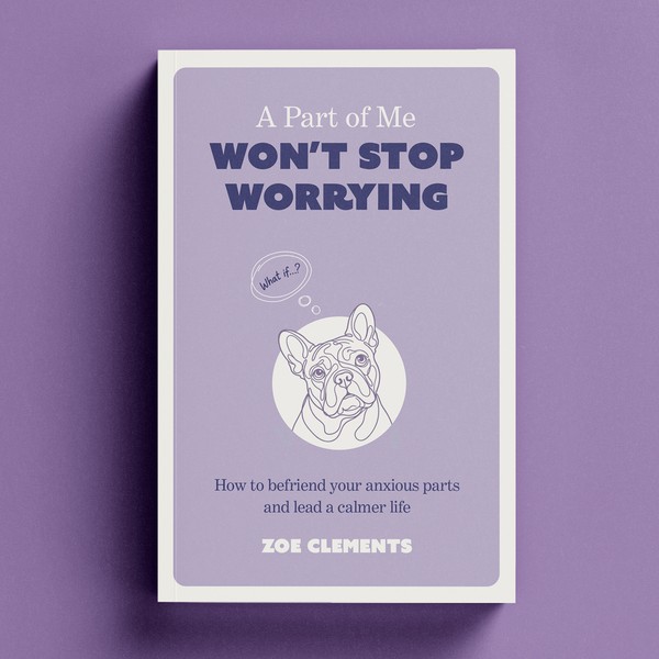 Minimalist Anxiety Self-Help Book Cover Design | Modern Psychology & Mental Health Cover with