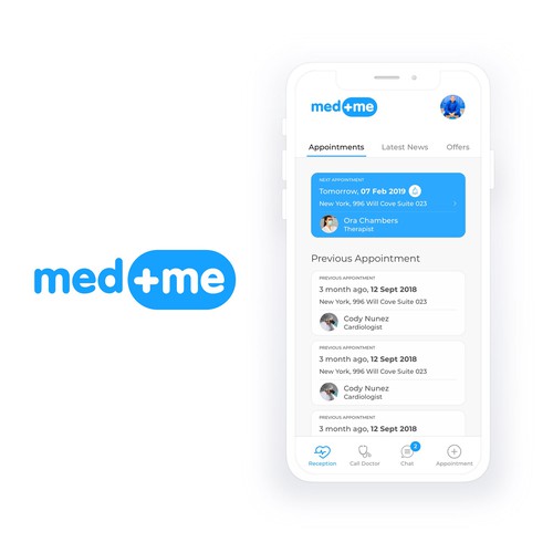 Create a screen set for iOS App in Digital Healthcare field (doctor booking, EHR and more) Design by Pavel Poloskov