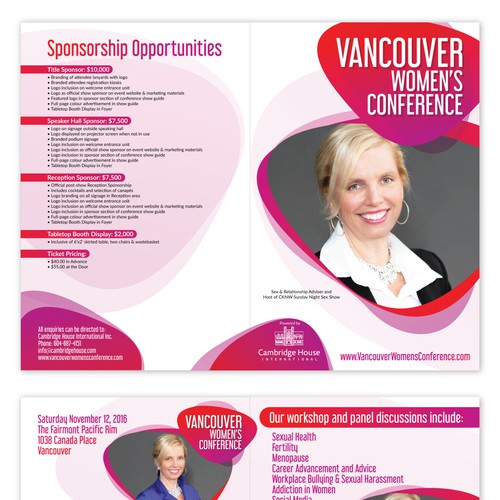 Vancouver Women's Conference Brochure Design by Did-Ditched