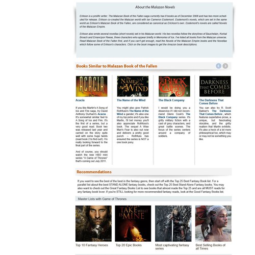 Help Best Fantasy Books with a new website design Design by rosiee007