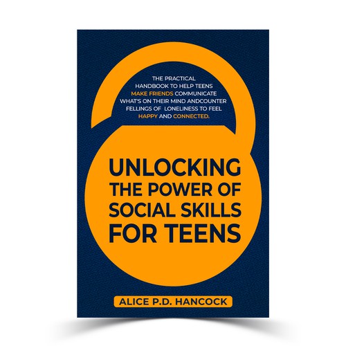 Minimalist Book cover for Teens ages 13-18 suffering from social anxiety and need to learn social skills Design by KMS Arafat