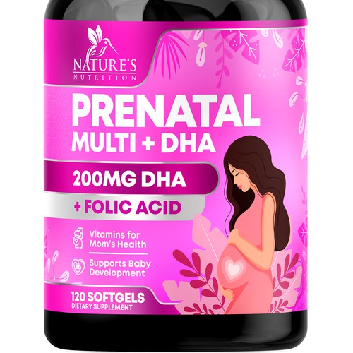 Prenatal Vitamins Label Design needed for Nature's Nutrition Réalisé par rembrandtjurin