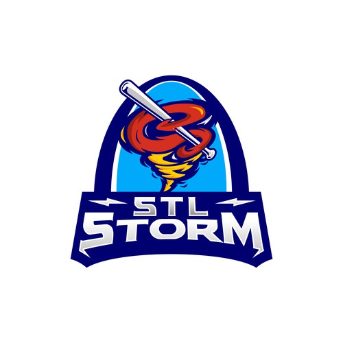 Youth Baseball Logo - STL Storm Design by Fauzi Alim