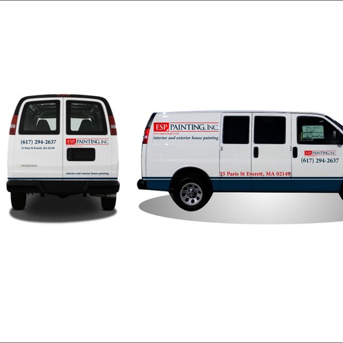 Create a classic looking new van wrap for esp painting inc. Car