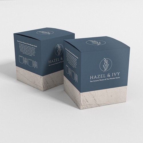 High end mid century modern planter and stand elegant box design Design by Ethos.Creative