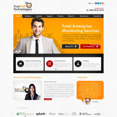 website design for TruePath Technologies Inc Design by The Lion King