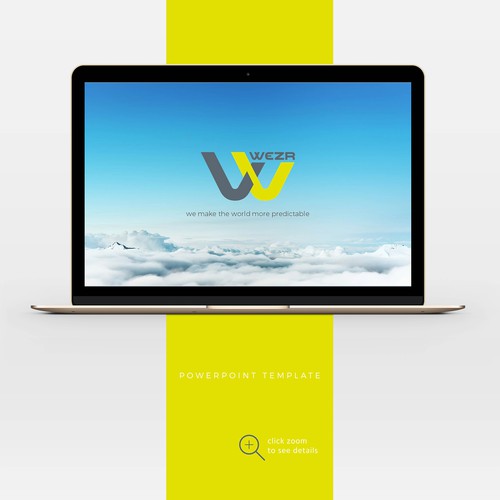 "Créer une présentation moderne et dynamique - WEZR" winning PowerPoint template by mynameismud