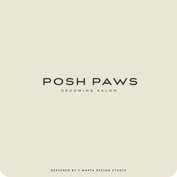 Minimal modern logo for pet salon
